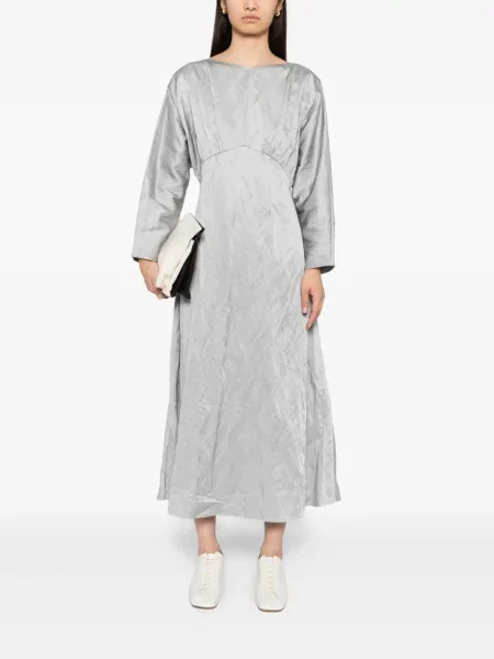 Rochie Yeareast cu decolteu barcă de costum gri
