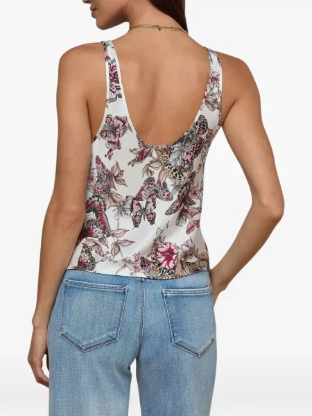 Top L'agence cu model floral cu imagine alb