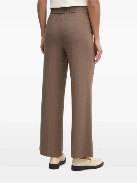 Pantaloni Mos Mosh cu model herringbone maro