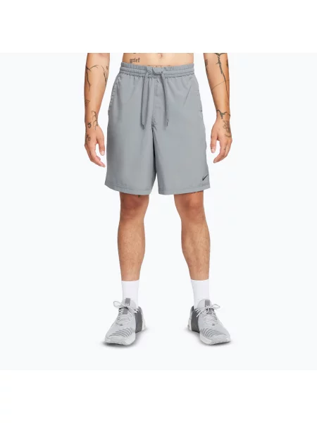 Шорти для бігу Nike Form Dri-Fit Unlined 9" smoke grey/black чорні
