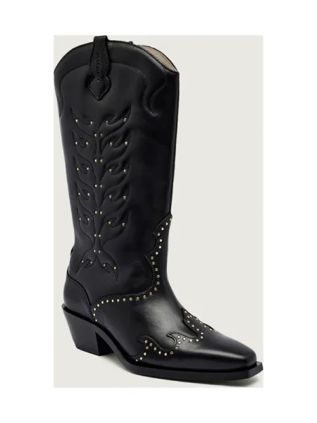 All Saints De piele cizme cowboy DOLLY negru
