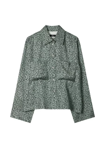 Cămașă Ps Paul Smith cu imagine verde