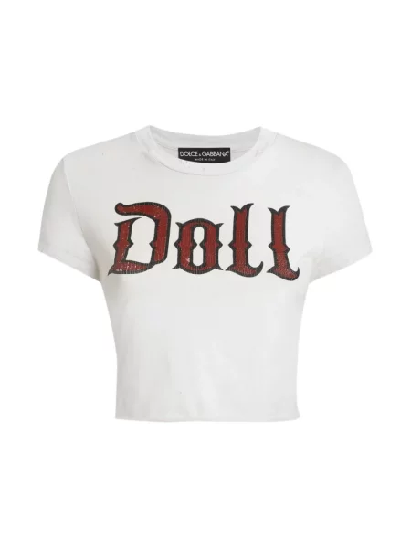 Krótka koszulka Dolce And Gabbana retro biała