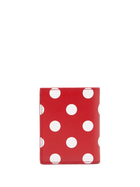 Taškuotas raštuotas piniginė Comme Des Garçons Wallet raudona