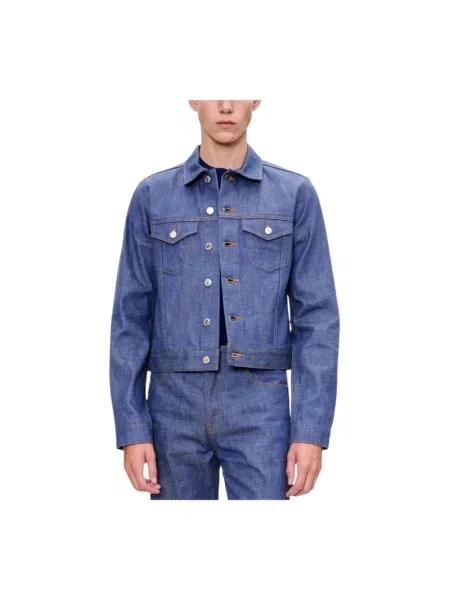 Kurtka jeansowa A.p.c. niebieska