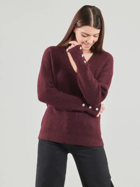 Svetr Morgan De Toi s výstřihem do v červený