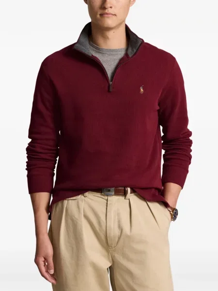 Tricou polo Polo Ralph Lauren cu autograf cu 5 buzunare în carouri gri