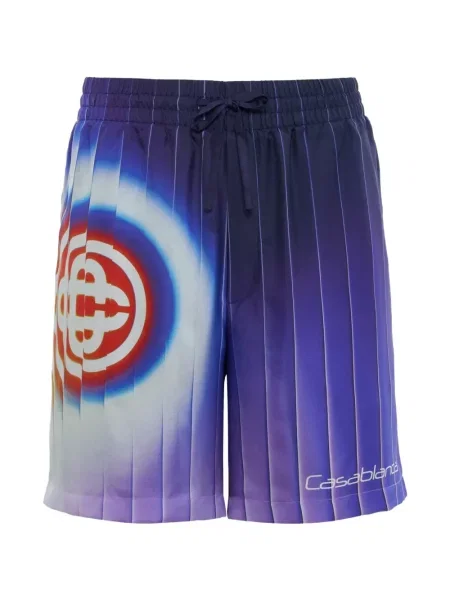 Pantaloni scurți Casablanca de mătase albastru