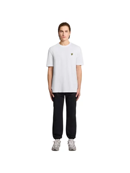 Tricou Lyle & Scott din jacard alb