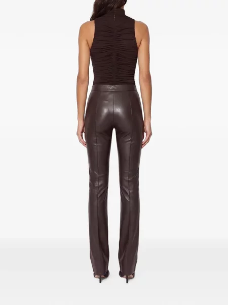 Gulerat body Elisabetta Franchi din jerseu maro