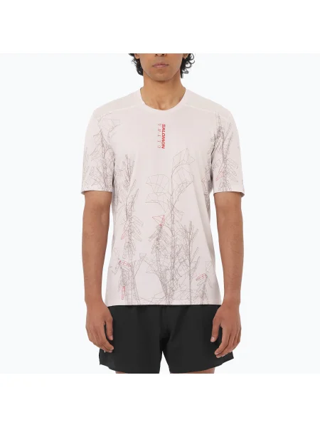 Tricou de alergare pentru bărbați Salomon S/Lab Ultra Tee Aop lilac ash