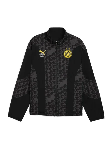 PUMA Geacă sport Borussia Dortmund galben / gri închis / negru alb