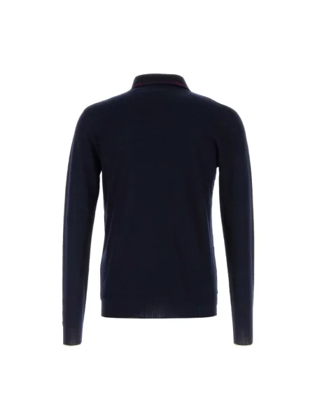 Dzianinowy sweter Balenciaga z długim rękawem niebieski
