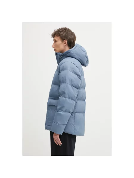 Lniana kurtka Helly Hansen niebieska