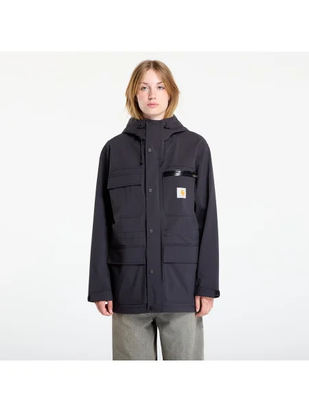 Μπουφάν Carhartt WIP Bowden Jacket UNISEX Black/ Black XS μαύρο