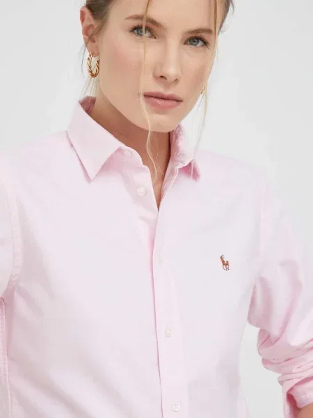 Koszula Polo Ralph Lauren z twillu różowa