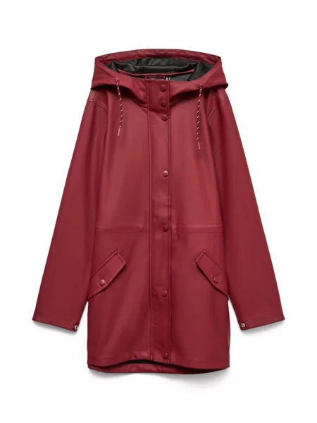 VERO MODA Palton de primăvară-toamnă VMMalou cranberry roșu