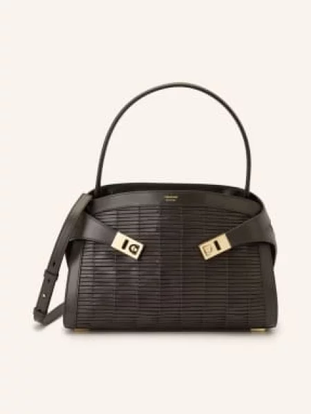 Ferragamo Kabelka Hug tmavě hnědá