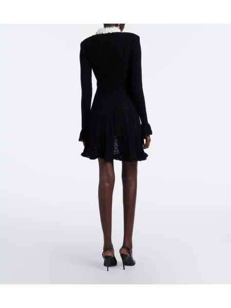 Rochie Self-portrait tricotate negru