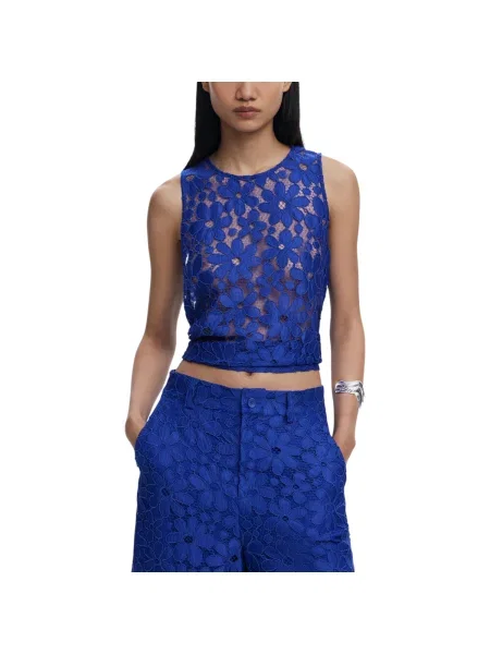 Desigual Blúzka Blusa tanatos modrá