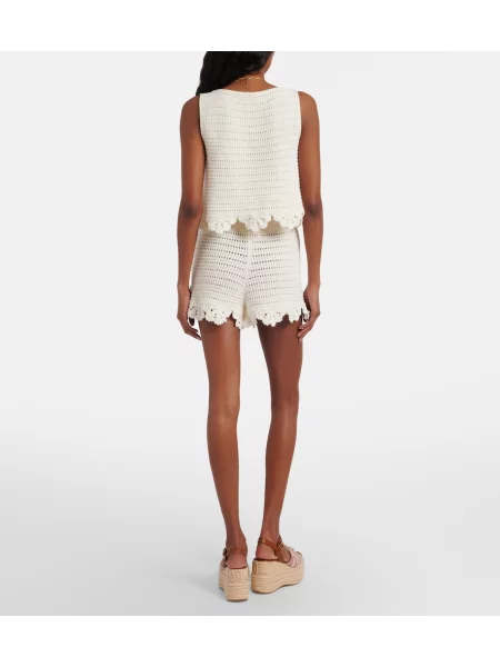 Pantaloni scurți Chloé alb