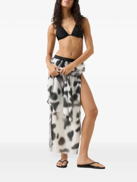 Fustă midi Bogner Fire+ice cu imagine cu model camuflaj alb