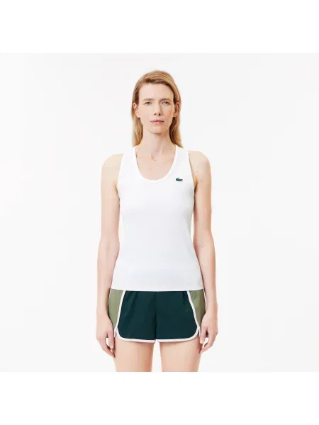 Lacoste Koszulka Slim Fit Z Okrągłym Dekoltem biały