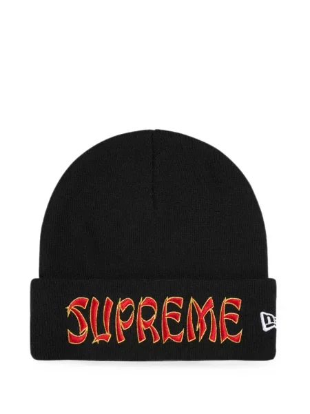 Căciulă Supreme cu broderie negru