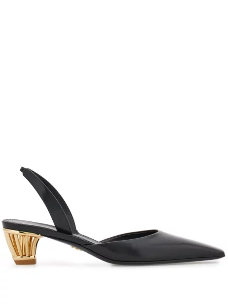 Pantofi cu toc Ferragamo slingback negru