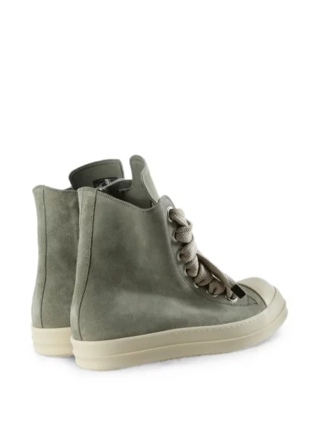 Sneakerși Rick Owens din piele de căprioară verde