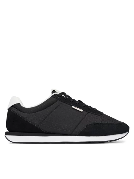 Tenisice Calvin Klein Retro Runner Ripstop Aop Ny crna