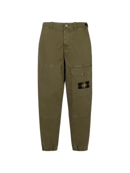 Pantaloni cargo Stone Island cu strasuri negru