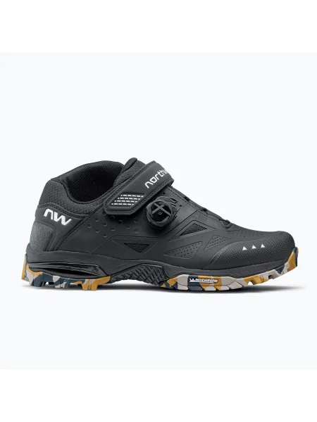 Férfi MTB kerékpáros cipő Northwave Enduro Mid 2 black/camo. Méret: 40 EU fekete