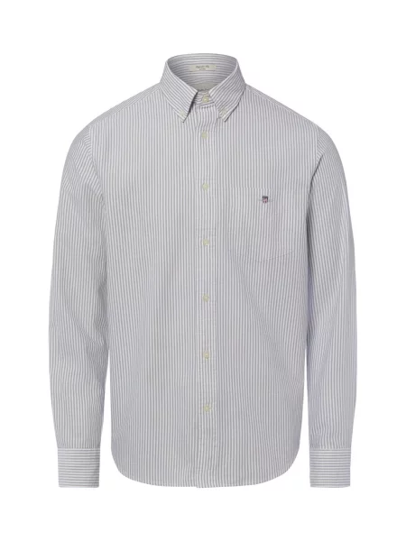 Gant koszula casual Mężczyźni Regular Fit biały|szary M biała