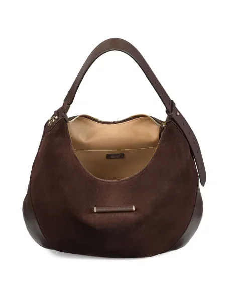 Geanta hobo Jimmy Choo din piele de căprioară maro