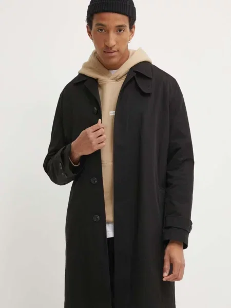 Палто HUGO преходен модел черно