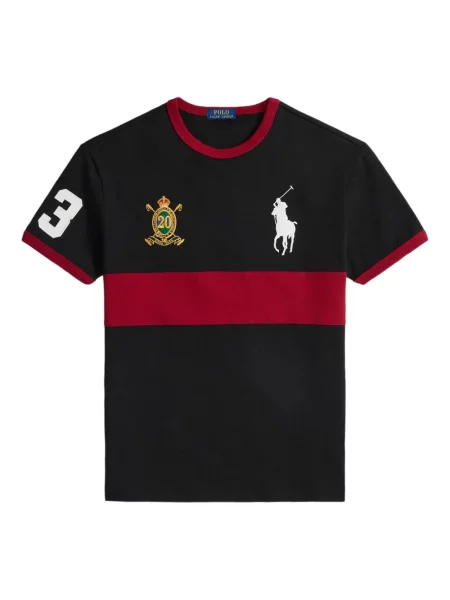 Ριγέ polo Polo Ralph Lauren με κουκούλα με αυτόγραφο λευκό