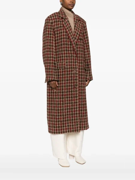 Palton Uma Wang în carouri roșu