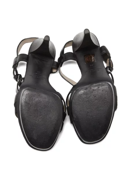 Kožne sandale Marc By Marc Jacobs s platformom od lakirane kože crna