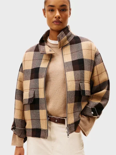 Вовняне картате пальто Tommy Hilfiger