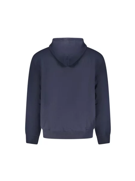 Bluza rozpinana Calvin Klein z kapturem z długim rękawem niebieska