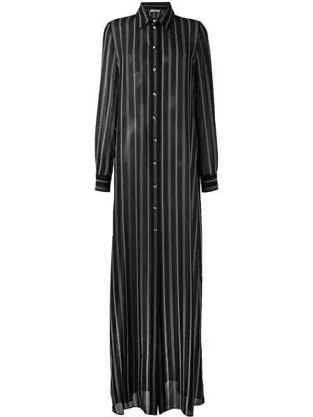 Rochie tip cămașă Lanvin cu dungi negru