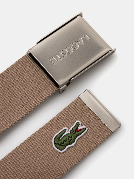 Ремень Lacoste с ремешками зеленый