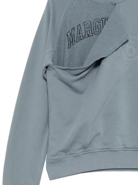 Суитчър Mm6 Maison Margiela с протрити краища синьо