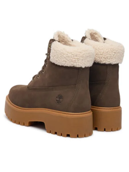 TIMBERLAND Šnurovacie členkové čižmy hnedá
