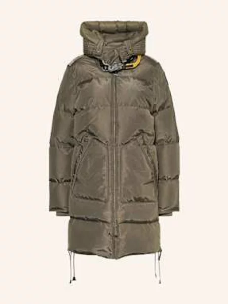 Parajumpers Péřový Kabát Long Bear S Odnímatelnou Kapucí khaki