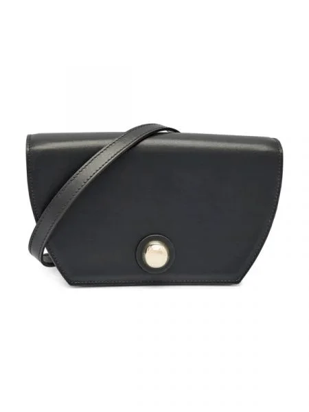 Furla De piele geantă poștaș negru