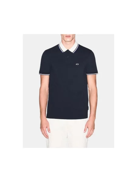 Tricou polo Armani Exchange albastru