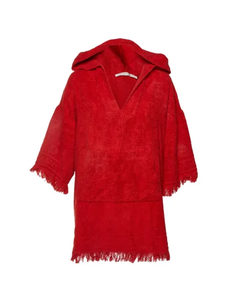 Rochie mini Zimmermann cu franjuri cu glugă roșu