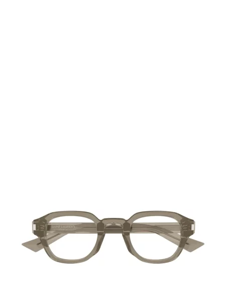 Ochelari de soare Saint Laurent Eyewear cu imprimeu geometric maro